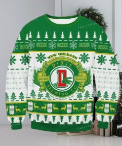 New Orleans Brewery Dixie Beer Logo Christmas Ugly Sweater Party