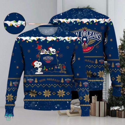 New Orleans Pelicans Snoopy MLB Ugly Christmas Sweater Impressive Gift