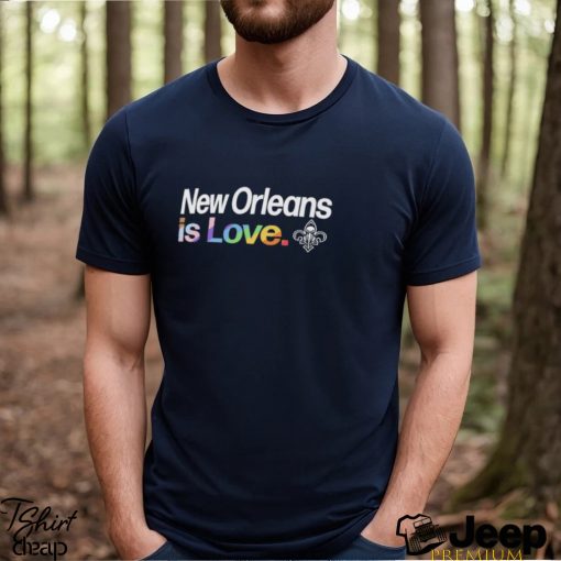 New Orleans Pelicans is love city pride team logo shirt