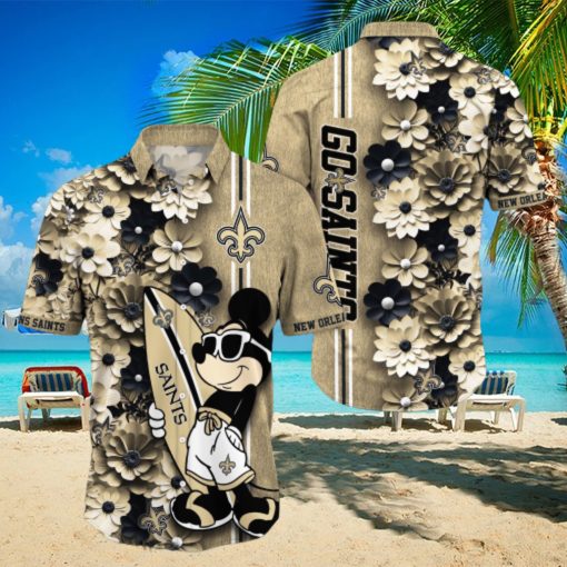 New Orleans Saints Aloha Mick Pattern Hawaiian Shirt For Fans