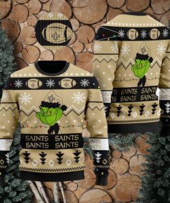 New Orleans Saints American NFL Football Team Logo Cute Grinch Ugly Christmas Sweater