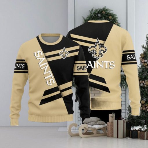 New Orleans Saints Basic Pattern Ugly Christmas Sweater