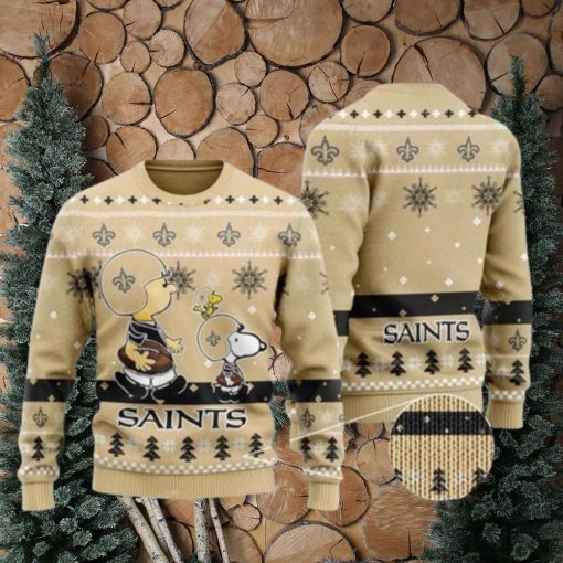 New Orleans Saints Charlie Brown Peanuts Snoopy Ugly Christmas Sweaters