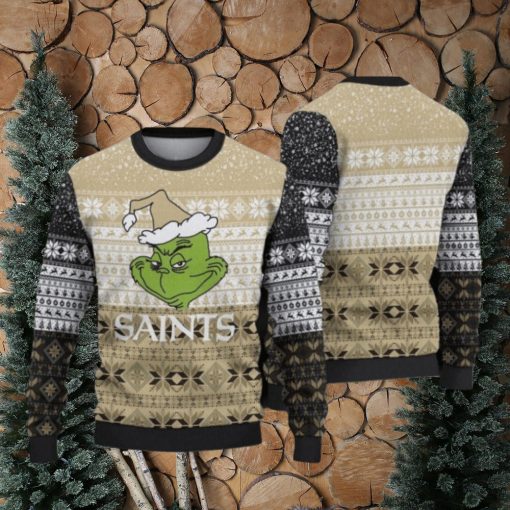 New Orleans Saints Christmas Grinch Ugly Christmas Sweaters