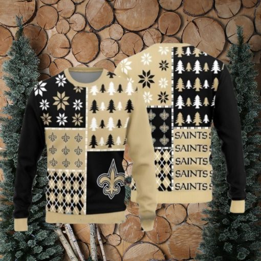 New Orleans Saints Christmas Pattern Christmas Ugly Christmas Sweaters