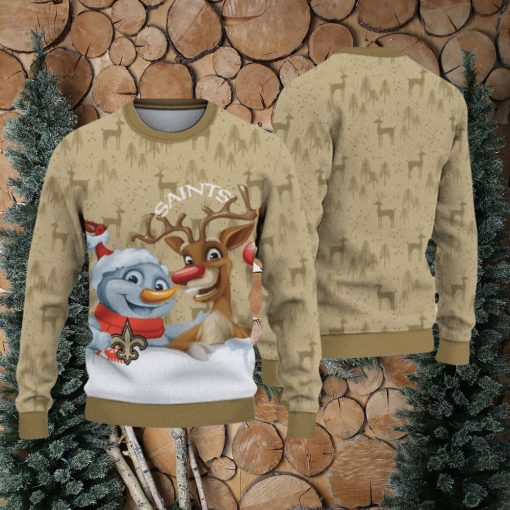 New Orleans Saints Christmas Reindeer Limited Edition Ugly Sweater