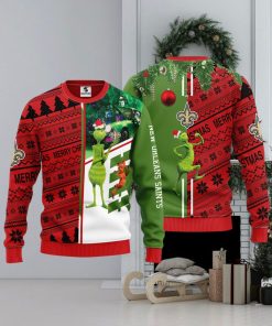 New Orleans Saints Grinch & Scooby Doo Christmas Ugly Sweater 1