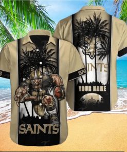 New Orleans Saints Hawaiian Shirt Nfl Football Custom Name Hawaiian Shirt Man