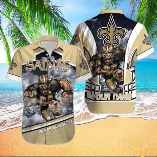 New Orleans Saints Hawaiian Shirt Nfl Football Custom Name Hawaiian Shirt Outfit