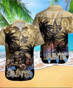 New Orleans Saints Hawaiian Shirt Nfl Football Personalized Button Up Hawaiian Shirt