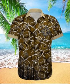 New Orleans Saints Hawaiian Shirt Nfl Football Print Custom Name Cheap