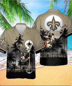 New Orleans Saints Mickey And Beach Night Hawaiian Shirt