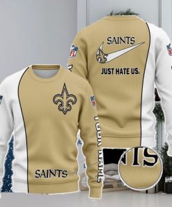 New Orleans Saints NFL Just Hate Us Personalized For Fans Sweater New