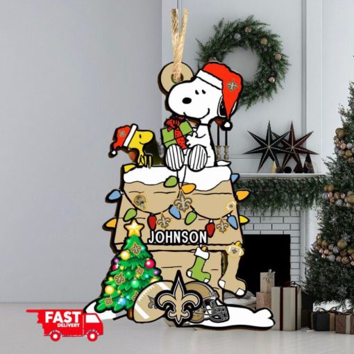 New Orleans Saints NFL Snoopy Ornament Personalized Christmas 2023 Holidays