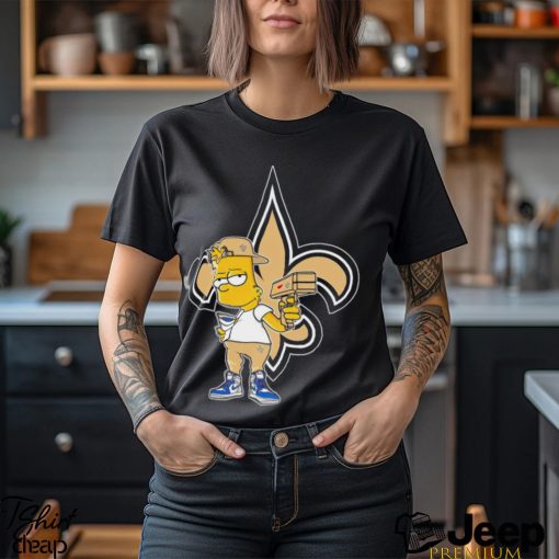 New Orleans Saints NFL X Bart Simpson cartoon shirt