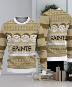 New Orleans Saints Pumpkin Christmas Sweater