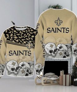 New Orleans Saints Skull Comfy Halloween Ugly Sweater For Men And Women Gift Christmas