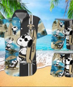 New Orleans Saints Snoopy All Over Print Hawaiian Shirt And Beach Shorts