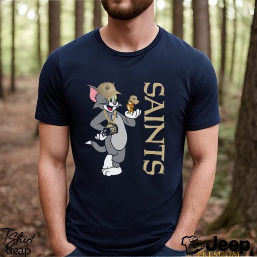 New Orleans Saints T Shirt Print Tom And Jerry Nfl Tom And Jerry Tshirt For Fans