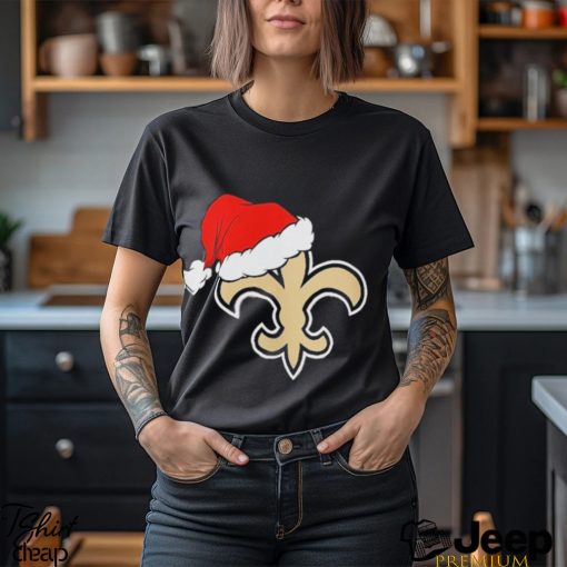 New Orleans Saints logo Santa Hat Christmas 2023 Shirt