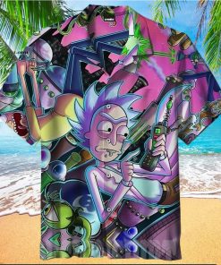 New Rick And Morty Experiments All Over Print Hawaiian Shirt