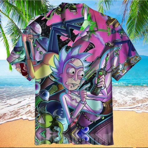 New Rick And Morty Experiments All Over Print Hawaiian Shirt