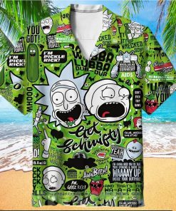 New Rick And Morty Get Schwifty All Over Print Hawaiian Shirt