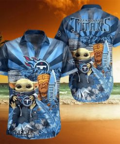 New Tennessee Titans Baby Yoda Star Wars Hawaiian Shirt