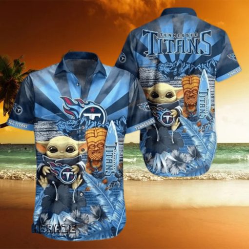 New Tennessee Titans Baby Yoda Star Wars Hawaiian Shirt