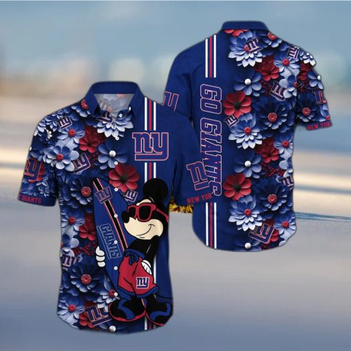 New York Giants Aloha Mick Pattern Hawaiian Shirt For Fans