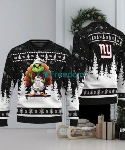 New York Giants Black Grinch Turkey Disguise Thankgiving Ugly Christmas 3D Sweater Gift Holidays