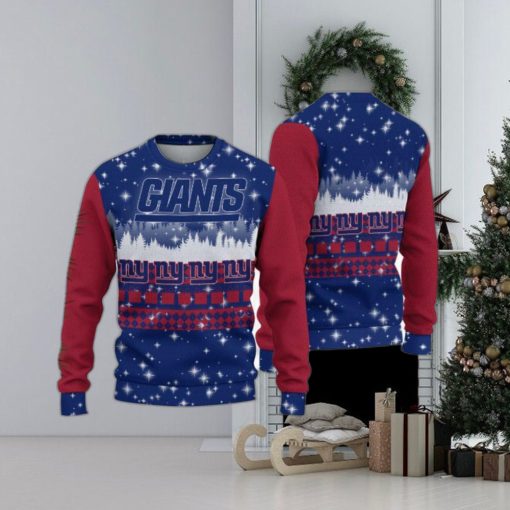 New York Giants Christmas Forrest Knitted Ugly Sweater AOP For Men And Women Gift Fans