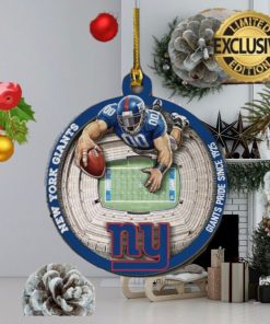 New York Giants Football Mascot NFL Custom Name 2023 Holiday Gifts Christmas Decorations Ornament