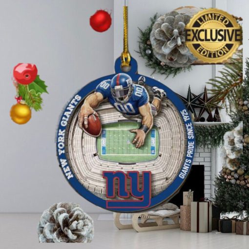 New York Giants Football Mascot NFL Custom Name 2023 Holiday Gifts Christmas Decorations Ornament