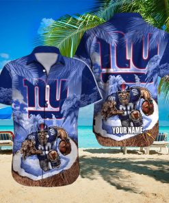 New York Giants Hawaiian Shirt Nfl Football Custom Name Hawaiian Shirt