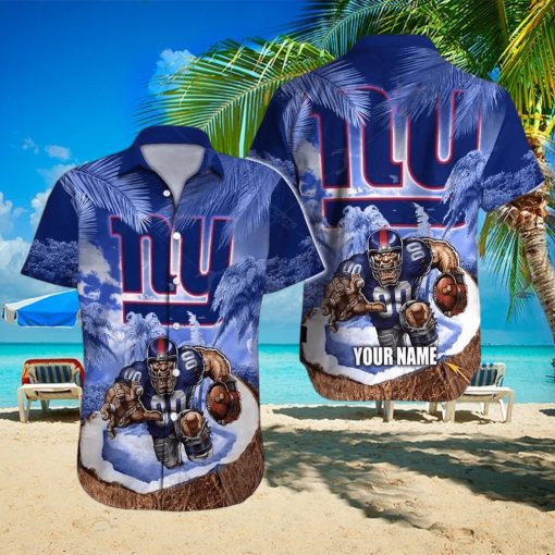 New York Giants Hawaiian Shirt Nfl Football Custom Name Hawaiian Shirt