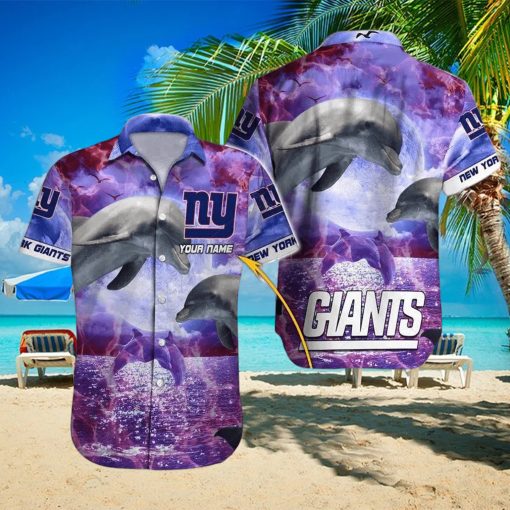 New York Giants Hawaiian Shirt Nfl Football Personalized Cheap Button Up Hawaiian Shirt