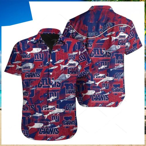 New York Giants Hawaiian Shirt Nfl Football Print Personalized Aloha Hawaiian Shirt