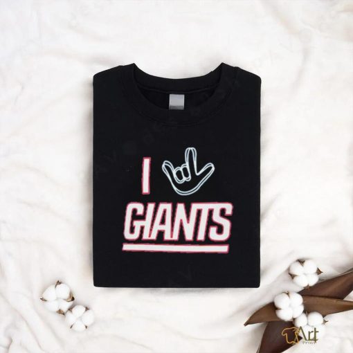 New York Giants Homage The NFL ASL Collection by Love Sign Tri Blend T Shirt