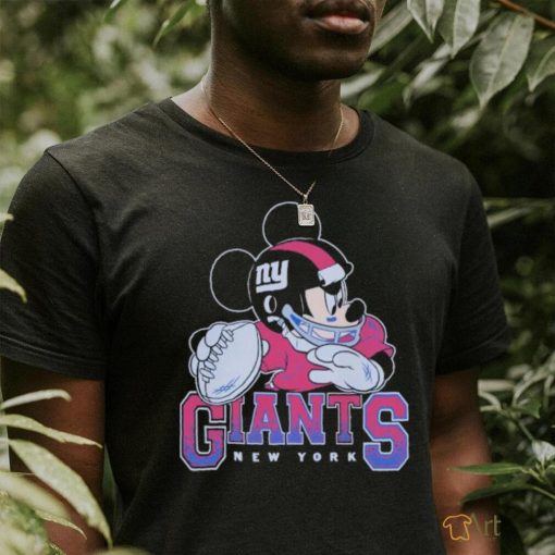 New York Giants Junk Food Scarlet Disney Mickey QB T Shirt