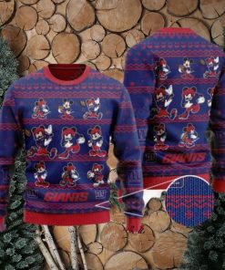 New York Giants Mickey Mouse Postures Style 1 Ugly Christmas Sweater