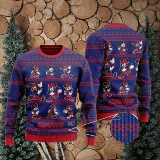 New York Giants Multi Mickey Mouse Ugly Christmas Sweaters