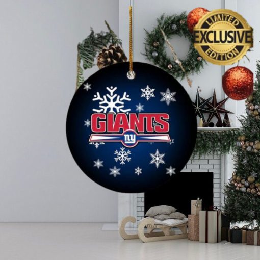 New York Giants NFL Custom Name 2023 Holiday Gifts Christmas Decorations Ornament