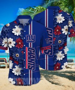 New York Giants NFL Flower All Over Printed Hawaiian Shirt