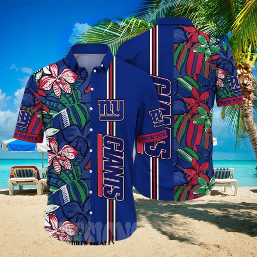 New York Giants NFL Flower Classic Full Print Hawaiian Shirt