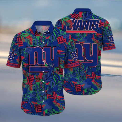 New York Giants NFL Flower Hawaiian Shirt