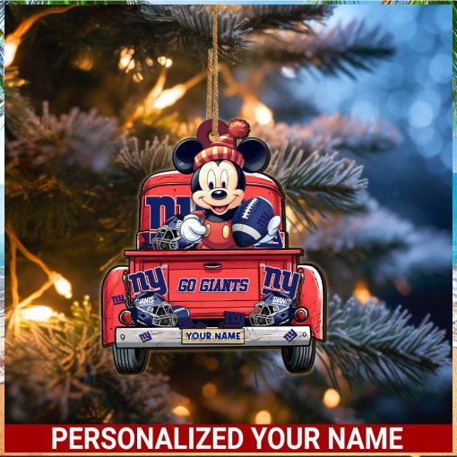 New York Giants NFL Mickey Ornament Personalized Your Name SP12102354ID05