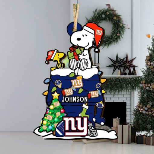 New York Giants NFL Snoopy Ornament Personalized Christmas 2023 Holidays