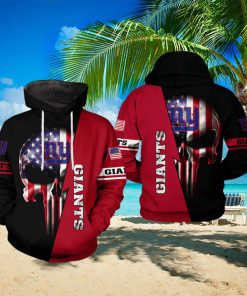 New York Giants NFL US Flag Skull Team 3D Printed Hoodie