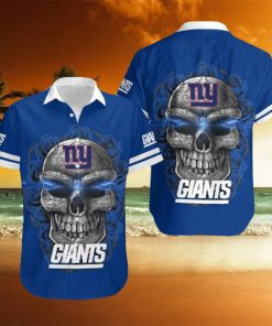 New York Giants Skull 3D Hawaiian Shirt Summer Collection